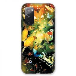 Coque Pour Samsung Galaxy S20 FE / S20FE Papillon Jaune