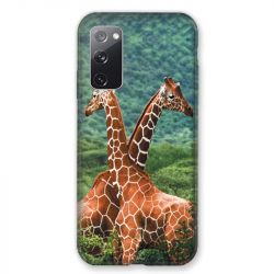 Coque Pour Samsung Galaxy S20 FE / S20FE Savane Girafe Duo