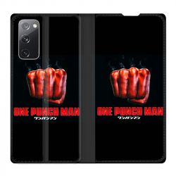 Housse Cuir Portefeuille Pour Samsung Galaxy S20 FE / S20FE Manga One Punch Man Poing