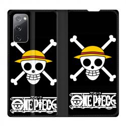 Housse Cuir Portefeuille Pour Samsung Galaxy S20 FE / S20FE Manga One Piece Tete de Mort