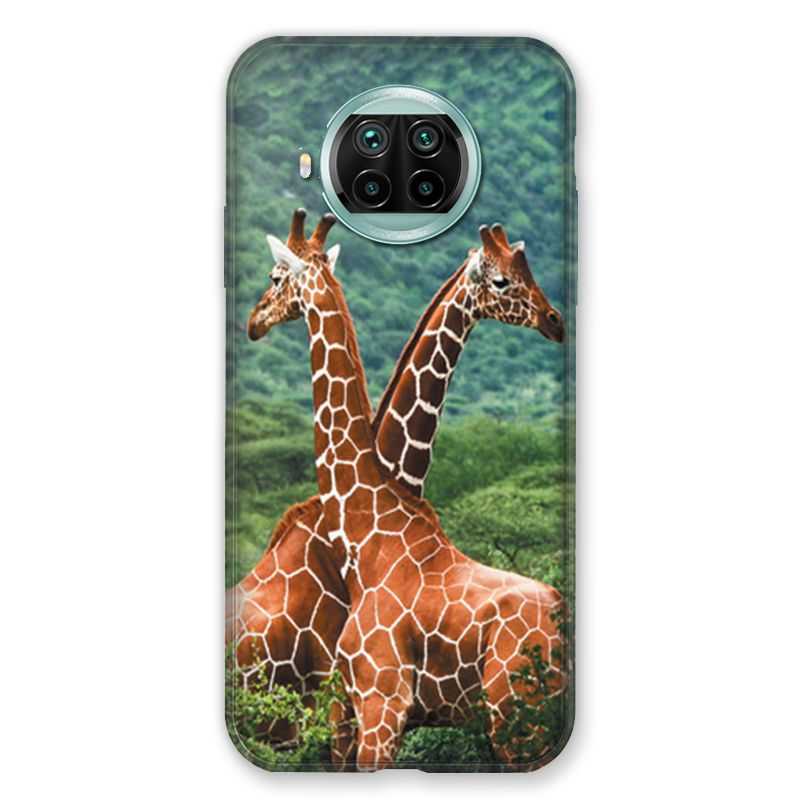 Coque Pour Xiaomi Mi 10T Lite 5G Savane Girafe Duo