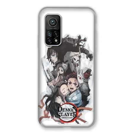 Coque Pour Xiaomi Mi 10T / Mi 10T Pro Manga Demon Slayer Blanc