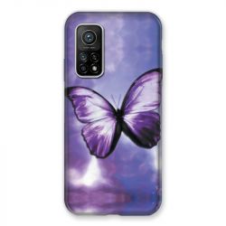 Coque Pour Xiaomi Mi 10T / Mi 10T Pro Papillon Violet et Blanc