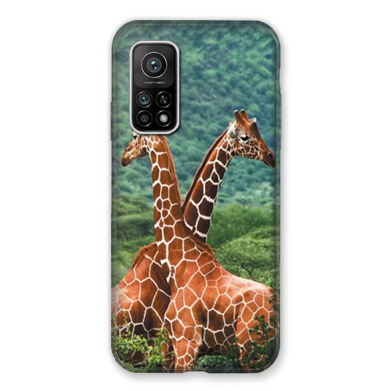 Coque Pour Xiaomi Mi 10T / Mi 10T Pro Savane Girafe Duo