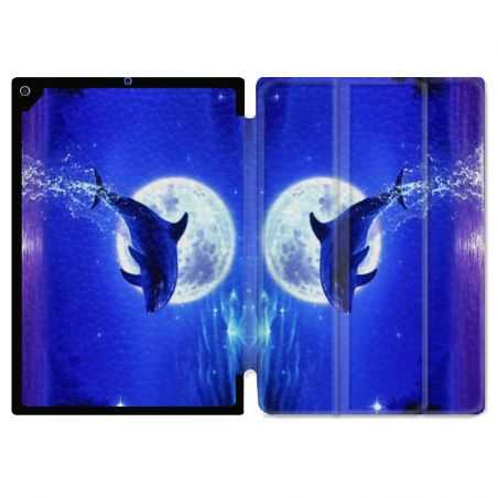 Housse Smart Cover Pour Ipad 10.2 Dauphin Lune