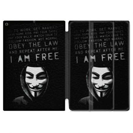 Housse Smart Cover Pour Ipad 10.2 Anonymous I am free