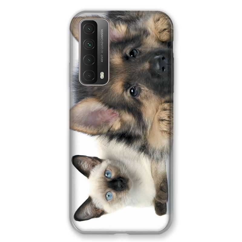 Coque Pour Huawei P Smart (2021) Chien vs Chat