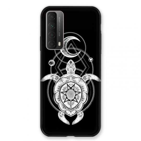 Coque Pour Huawei P Smart (2021) Animaux Maori Tortue Noir