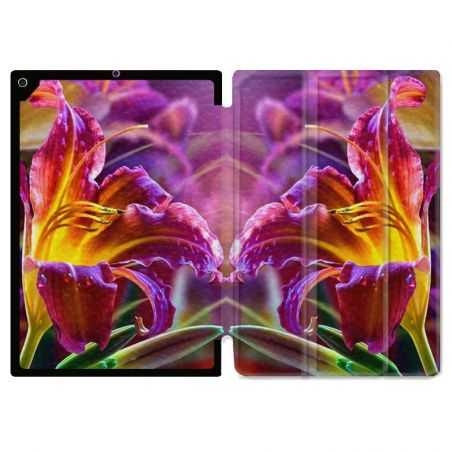 Housse Smart Cover Pour Ipad 10.2 Fleur Lys Color