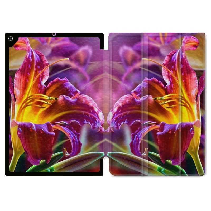 Housse Smart Cover Pour Ipad 10.2 Fleur Lys Color