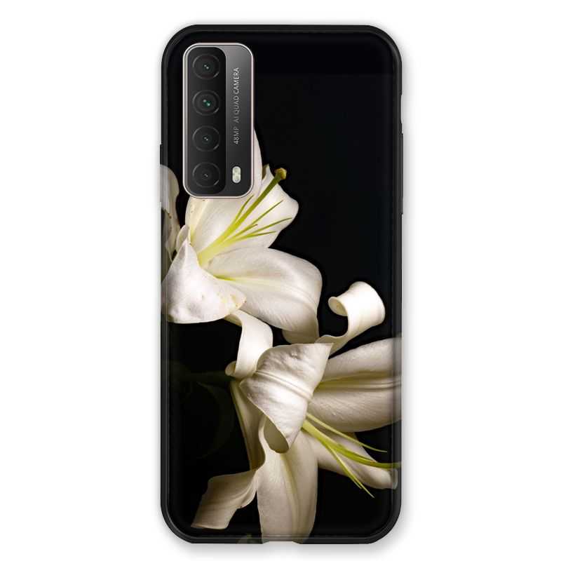 Coque Pour Huawei P Smart (2021) Fleur Lys Noir