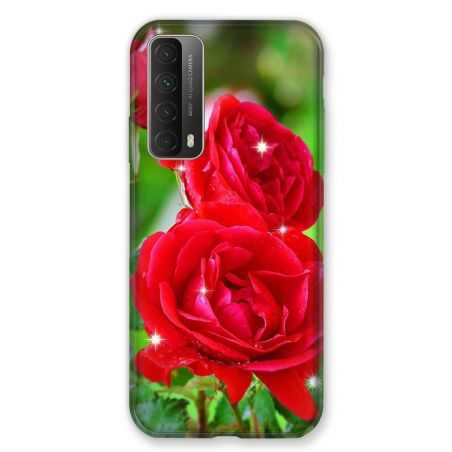 Coque Pour Huawei P Smart (2021) Fleur Rose Rouge