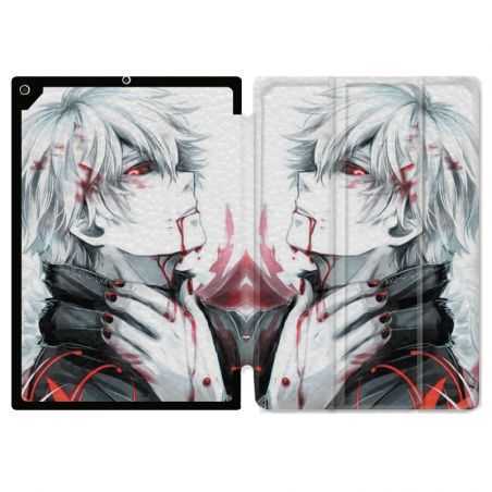 Housse Smart Cover Pour Ipad 10.2 Manga Kaneki Blanc