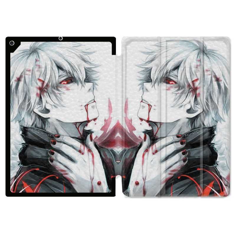 Housse Smart Cover Pour Ipad 10.2 Manga Kaneki Blanc