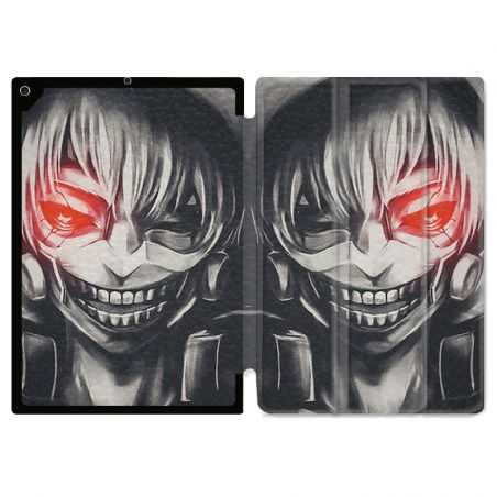 Housse Smart Cover Pour Ipad 10.2 Manga Kaneki Noir