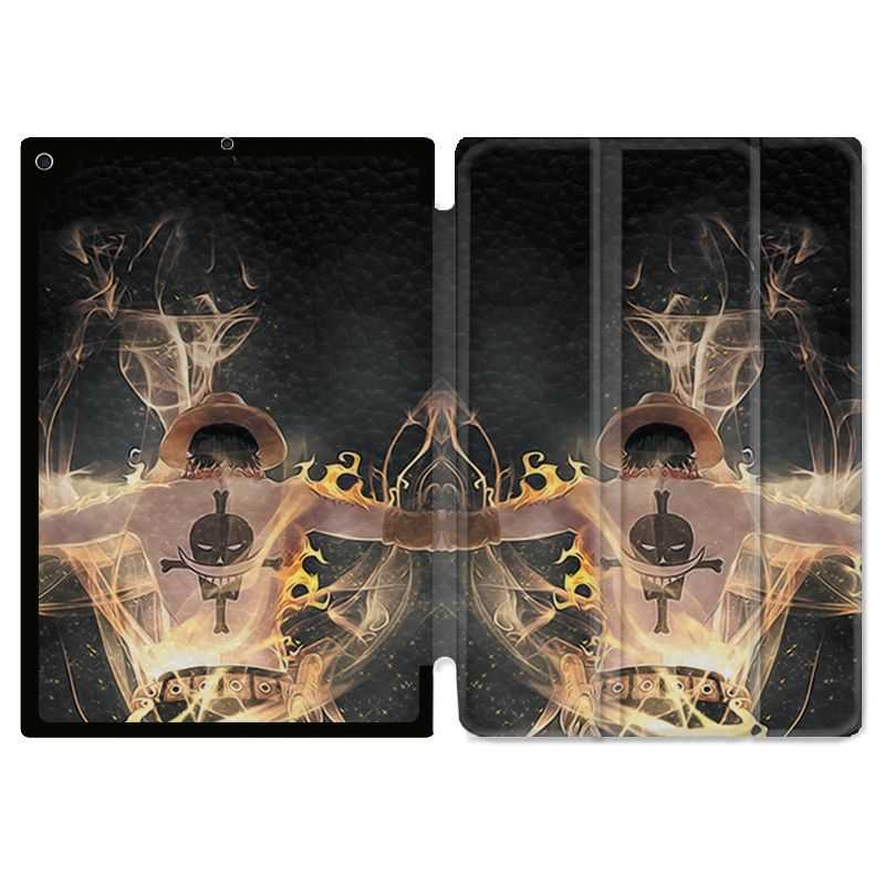 Housse Smart Cover Pour Ipad 10.2 Manga One Piece Ace Noir