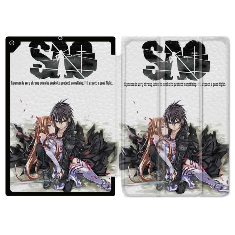 Housse Smart Cover Pour Ipad 10.2 Manga SAO sword Art Online Blanc