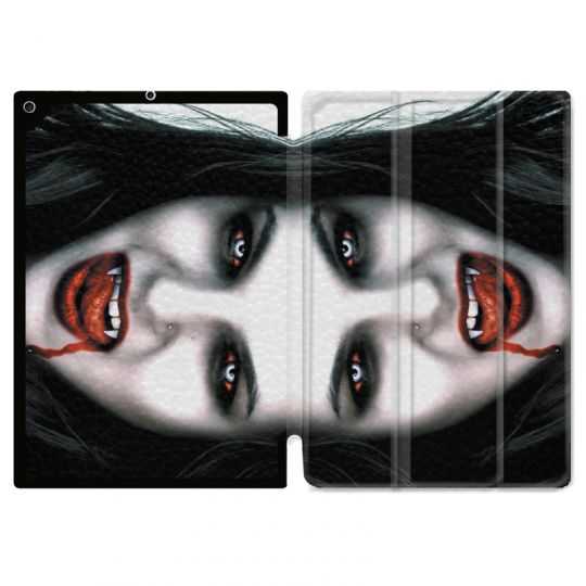 Housse Smart Cover Pour Ipad 10.2 Vampire Blanc