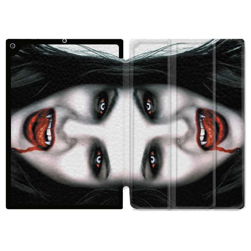 Housse Smart Cover Pour Ipad 10.2 Vampire Blanc