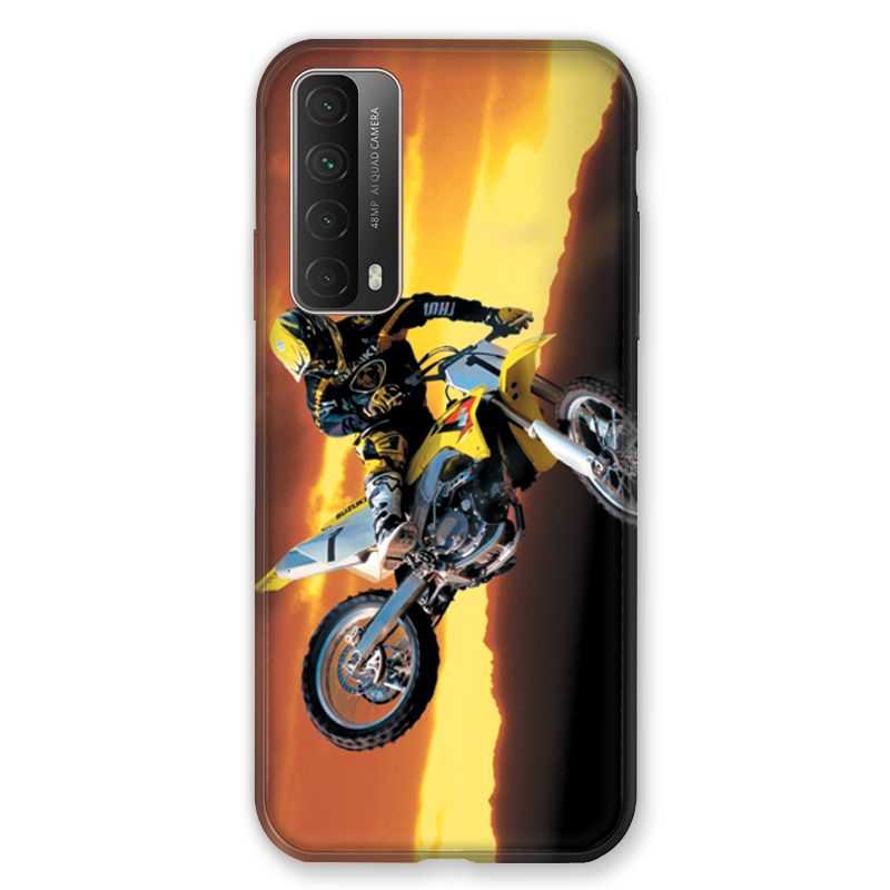 Coque Pour Huawei P Smart (2021) Moto Cross Noir
