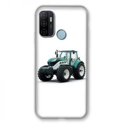 Coque Pour Oppo A53 / A53S Agriculture Tracteur Blanc