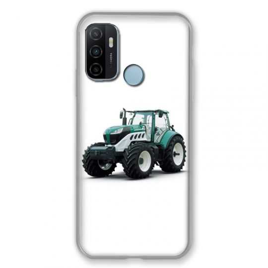 Coque Pour Oppo A53 / A53S Agriculture Tracteur Blanc