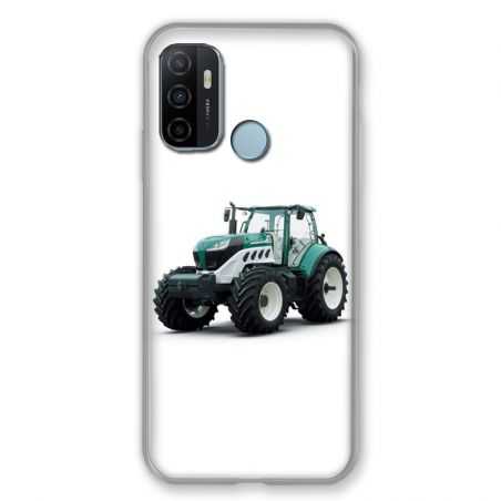 Coque Pour Oppo A53 / A53S Agriculture Tracteur Blanc