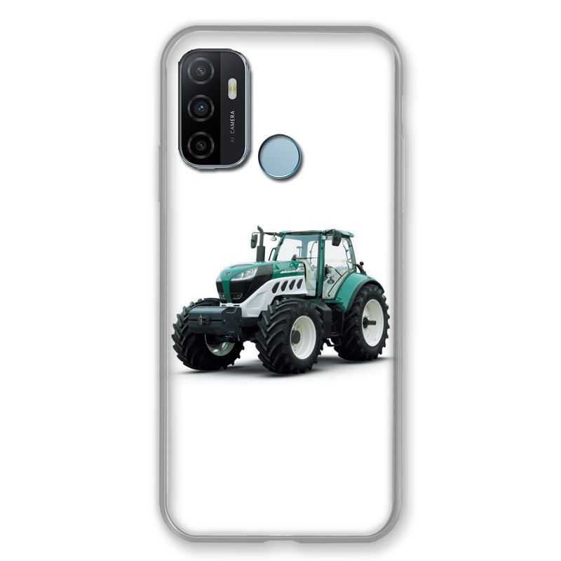 Coque Pour Oppo A53 / A53S Agriculture Tracteur Blanc