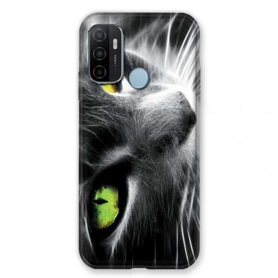 Coque Pour Oppo A53 / A53S Chat Vert