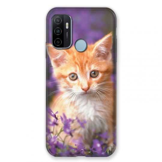 Coque Pour Oppo A53 / A53S Chat Violet