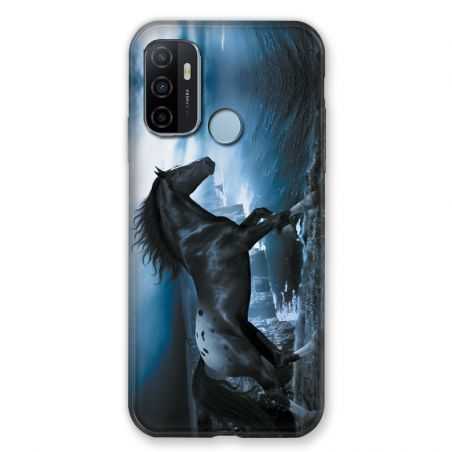 Coque Pour Oppo A53 / A53S Cheval Noir