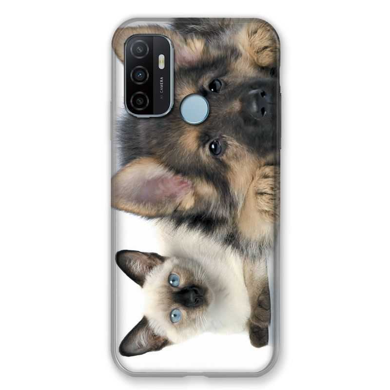 Coque Pour Oppo A53 / A53S Chien vs Chat