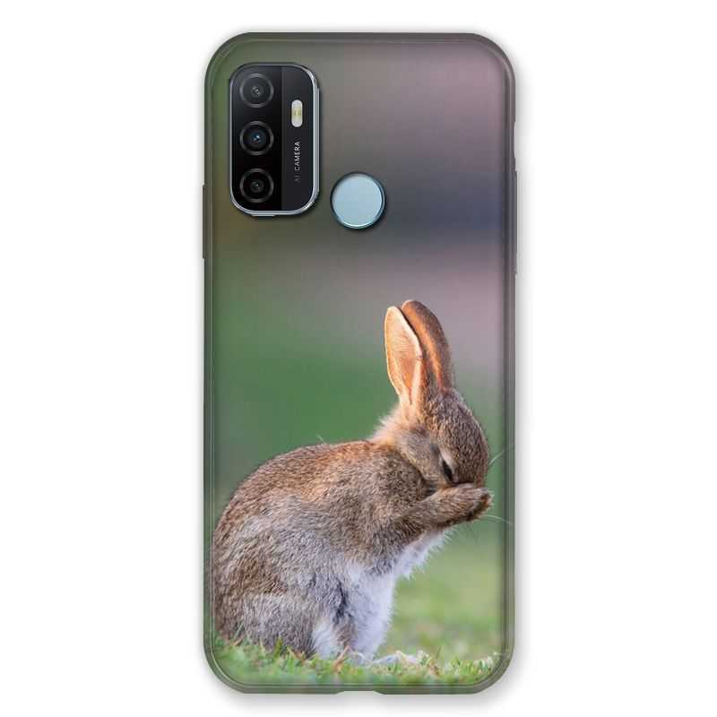 Coque Pour Oppo A53 / A53S Lapin Marron