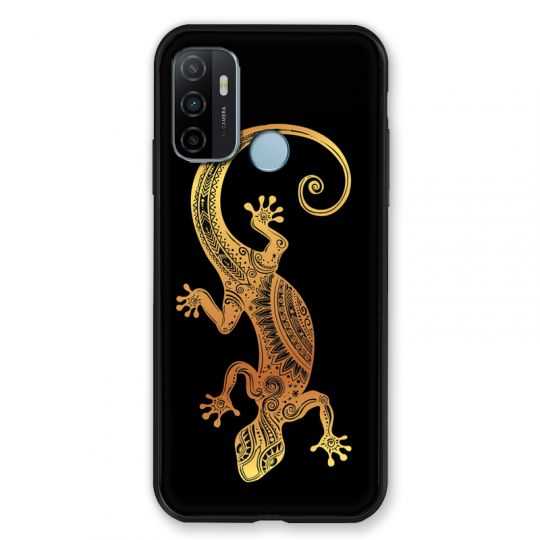 Coque Pour Oppo A53 / A53S Animaux Maori Lezard Noir