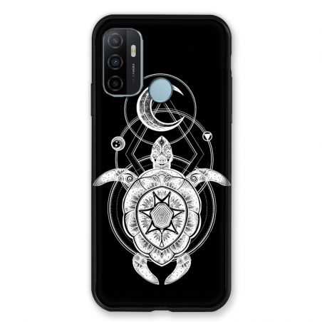 Coque Pour Oppo A53 / A53S Animaux Maori Tortue Noir