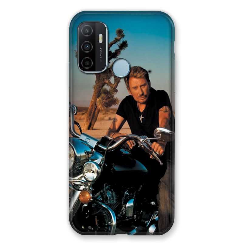 Coque Pour Oppo A53 / A53S Johnny Hallyday Moto