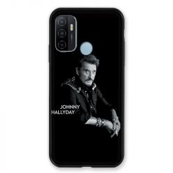 Coque Pour Oppo A53 / A53S Johnny Hallyday Noir