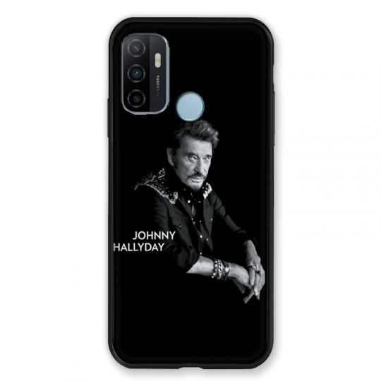 Coque Pour Oppo A53 / A53S Johnny Hallyday Noir