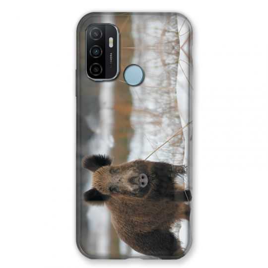 Coque Pour Oppo A53 / A53S Chasse Sanglier Neige