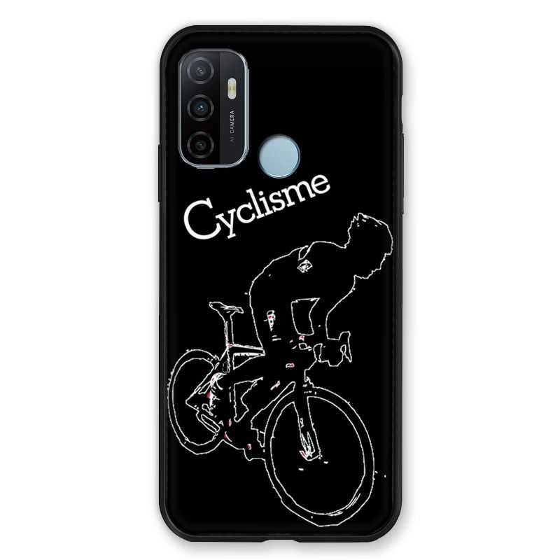 Coque Pour Oppo A53 / A53S Cyclisme Ombre Blanche