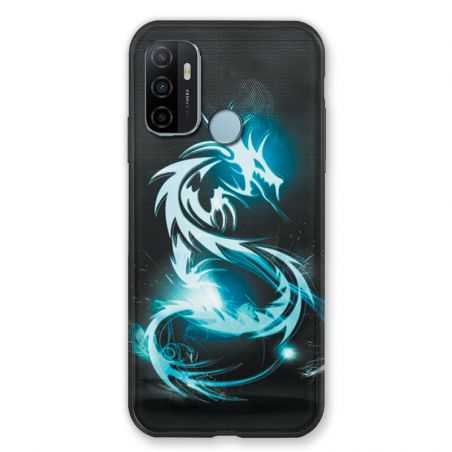 Coque Pour Oppo A53 / A53S Dragon Bleu