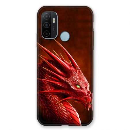 Coque Pour Oppo A53 / A53S Dragon Rouge