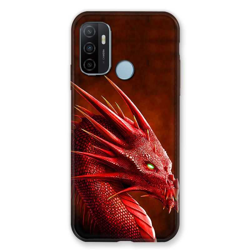 Coque Pour Oppo A53 / A53S Dragon Rouge