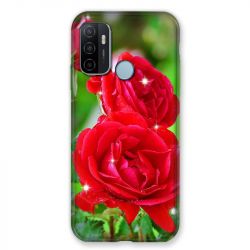 Coque Pour Oppo A53 / A53S Fleur Rose Rouge