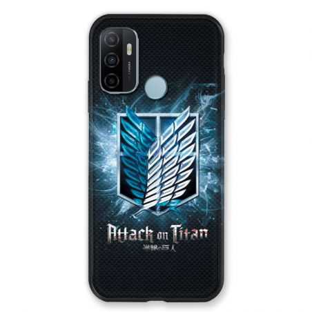 Coque Pour Oppo A53 / A53S Manga Attaque Titans Noir