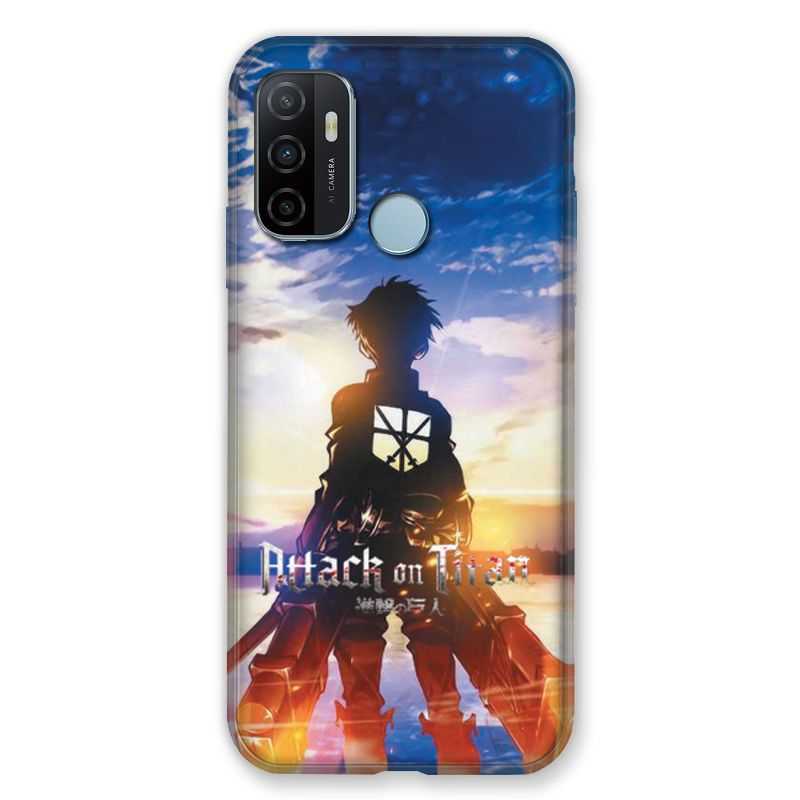 Coque Pour Oppo A53 / A53S Manga Attaque Titans Soleil