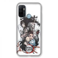 Coque Pour Oppo A53 / A53S Manga Demon Slayer Blanc