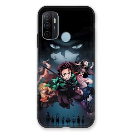 Coque Pour Oppo A53 / A53S Manga Demon Slayer Noir