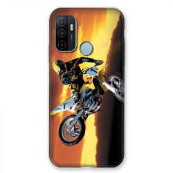 Coque Pour Oppo A53 / A53S Moto Cross Noir