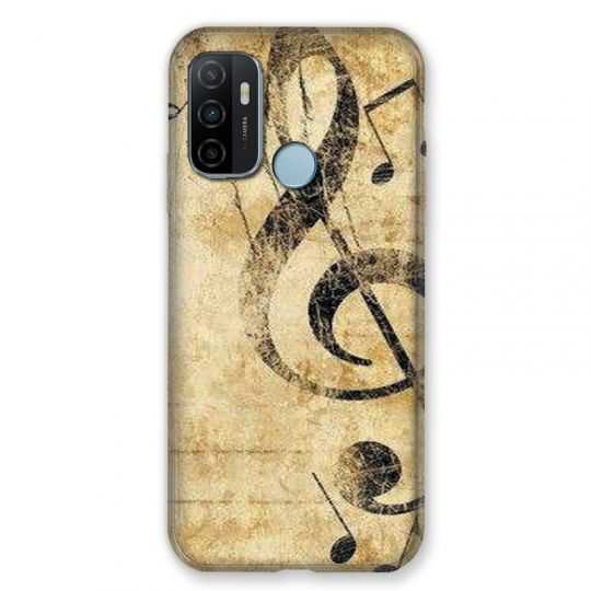 Coque Pour Oppo A53 / A53S Musique Clé Sol Vintage